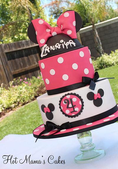 Hot Pink Minnie Cake for Zanaiya!  - Cake by Hot Mama's Cakes