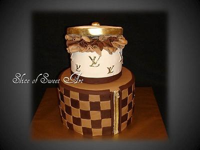 Louis Vuitton Inspired Cake - Cake by Slice of Sweet Art