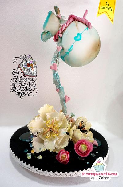 La Vasija Agrietada  (Gravity defying Spring Cake) - Cake by Marielly Parra