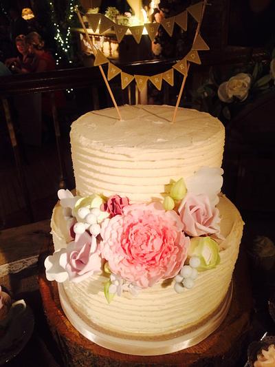 Peony wedding cake  - Cake by Mrs BouCake