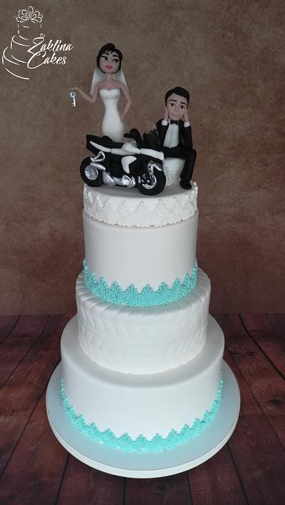 Funny wedding motorcycle cake - Cake by Zaklina
