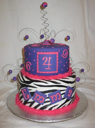 Zebra Swirls & Dots - Cake by DoobieAlexander