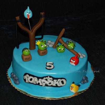 Angry birds cake - Cake by katarina139