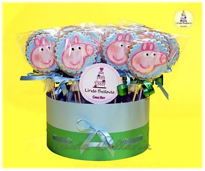 PEPPA PIG COOKIES - Cake by Linda Bellavia Cake Art