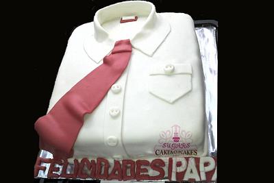 shirt with tie cake - Cake by SUGARScakecupcakes