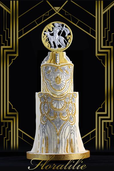 Art Déco Gatsby Cake for SweetEasy: A Gatsby Inspired Collaboration - Cake by Floralilie