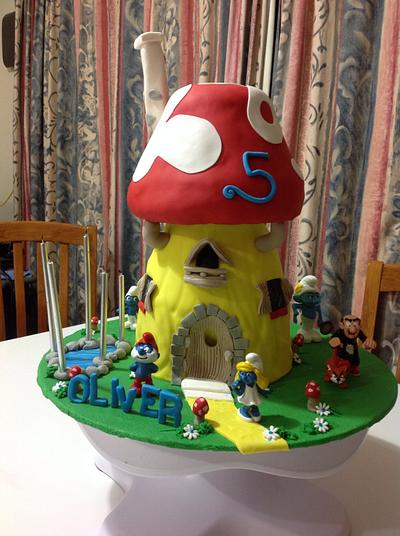 Smurf house - Cake by Kerin H