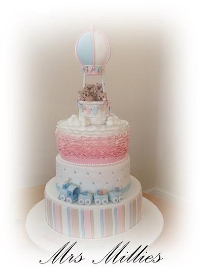 Christening Candy Stripes - Cake by Mrs Millie's
