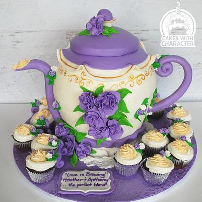 Engagement party tea set - Cake by Jean A. Schapowal