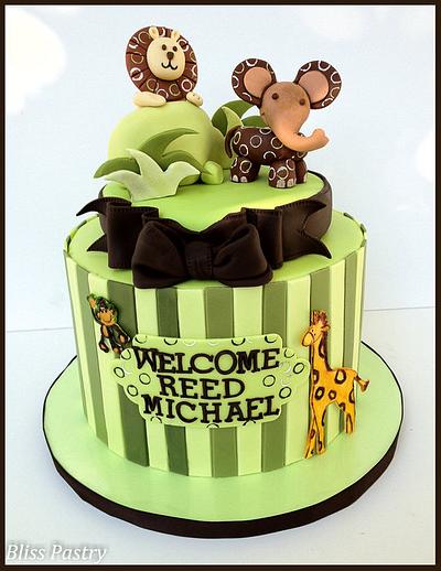Safari Animal Baby Shower - Cake by Bliss Pastry