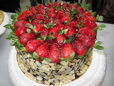 STRAWBERRY FIELDS CAKE - Cake by Zareena Ghani