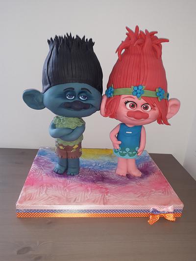 3d Trolls - Cake by Eliska