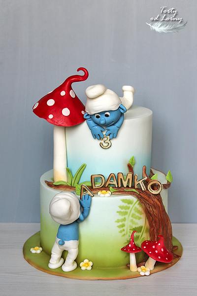 The Smurfs cake - Cake by Lorna