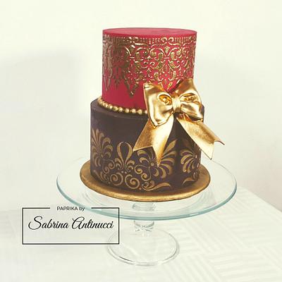 Golden Ribbon - Cake by Sabrina Antinucci