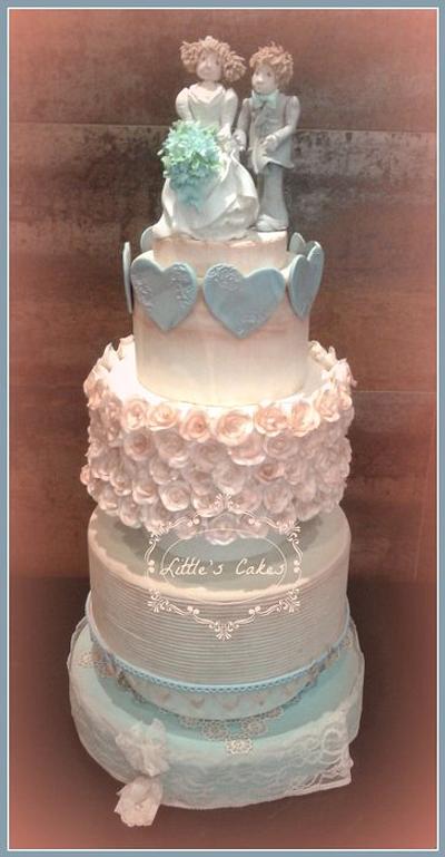 Shabby Chic Wedding Cake - Cake by Little's Cakes