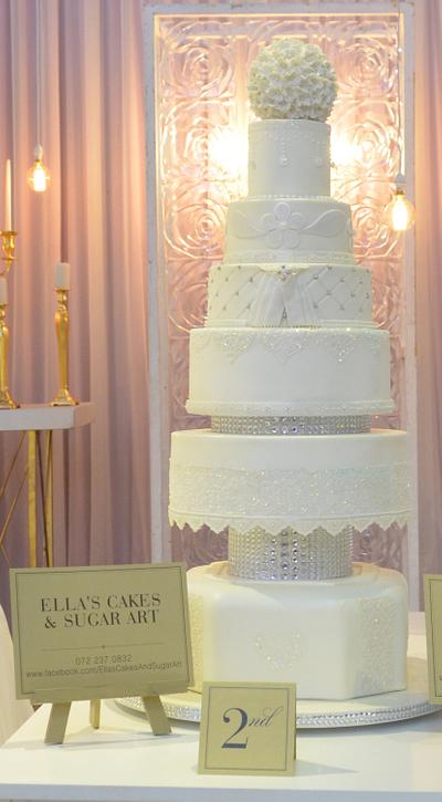 Wedding cake celebrating a crystal occasion - Cake by EllasCakesAndSugarArt
