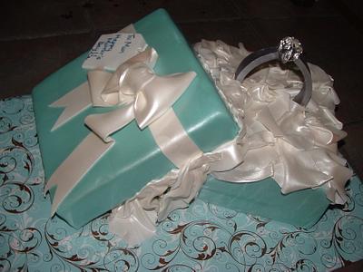 Tiffany Ring Box - Cake by Alissa Newlin