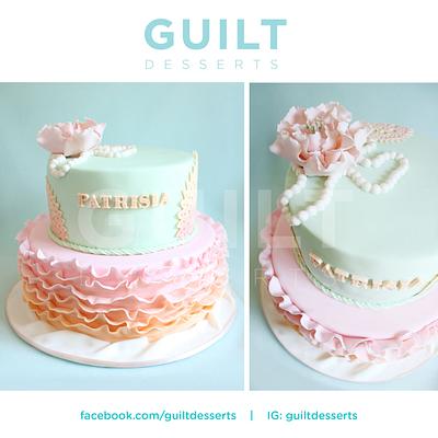 Peony Ruffles - Cake by Guilt Desserts