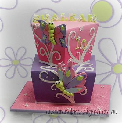 Butterfly Birthday Cake - Cake by Custom Cake Designs