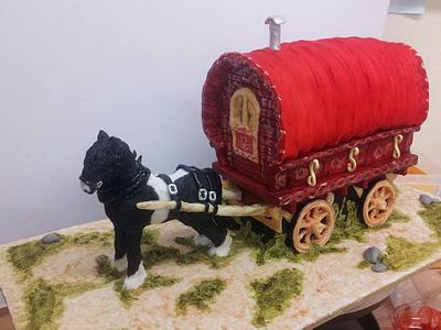 Gipsy Caravan & Horse - Cake by Possum (jules)