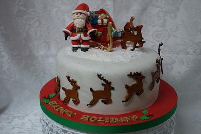 Christmas cake with Santa - Cake by Patricia M