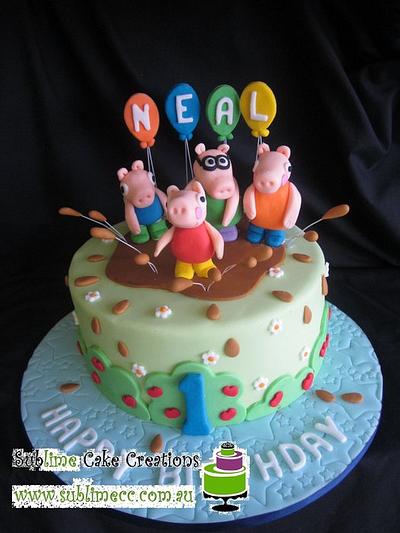 PEPPA PIG IN MUD - Cake by Sublime Cake Creations