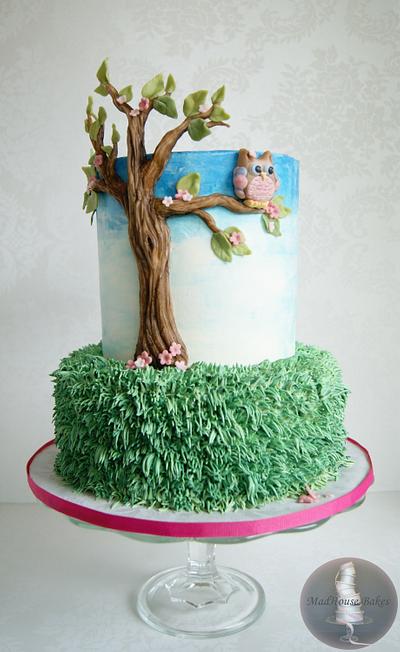 Owl Cake for Morgan - Cake by Tonya Alvey - MadHouse Bakes