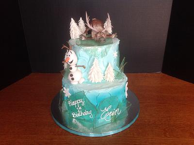 Sven & Olaf "Frozen" Birthday Cake - Cake by ldfox1