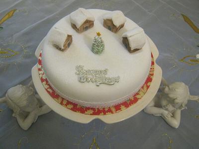 'Winter Village' Fruit cake. - Cake by The Annie Grace Bakery
