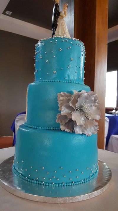 Another blue wedding cake - Cake by Karamelo Cakes & Pastries