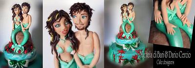 Topper mermaid in love ♥ - Cake by Michela di Bari