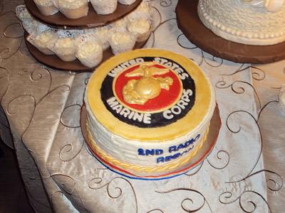 Marine Corps Grooms Cake - Cake by Robin Conner