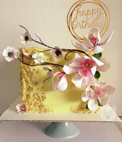 Lemon and magnolias  - Cake by sophia haniff