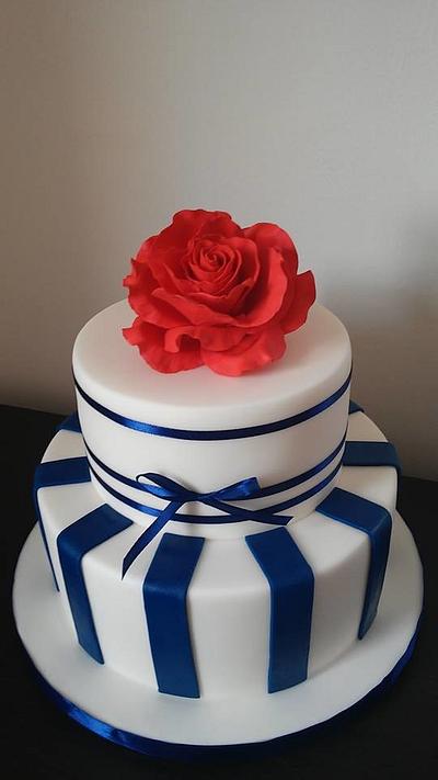 Cake with red rose - Cake by daneta