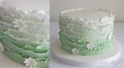 Green Ruffles - Cake by Sugar Ruffles