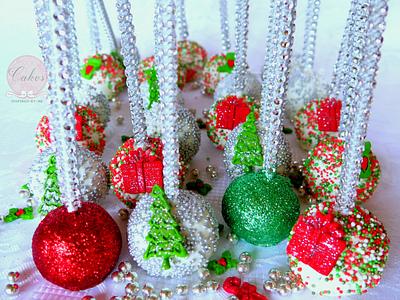 Bling Christmas cake pops - Cake by Cakes Inspired by me