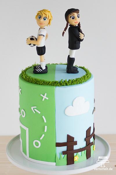 A cake about soccer and horses - Cake by Lydia ♥ vertortelt.de 