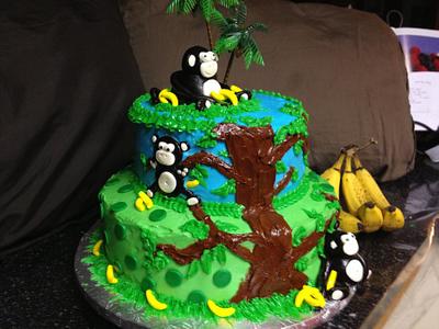 Monkey Jungle Cake - Cake by christiskonfections