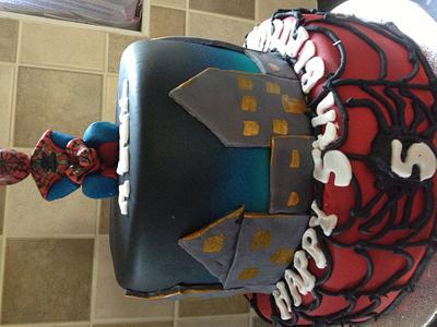 Spider-Man cake  - Cake by Beverley Burchill 