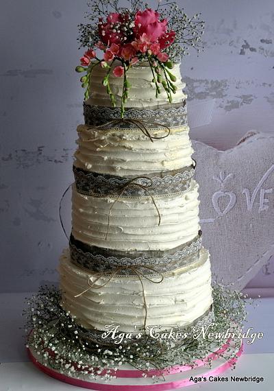 Buttercream wedding cake - Cake by Agnieszka