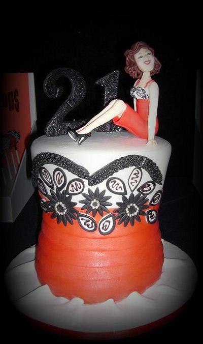 21st birthday cake for my daughter - Cake by Jackie - The Cupcake Princess