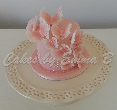 Frilly Butterfly Mini Cake - Cake by CakesByEmmaB