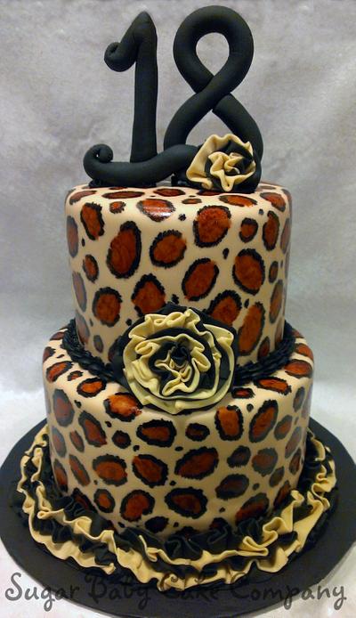 Ruffled Leopard Print Cake - Cake by Kristi
