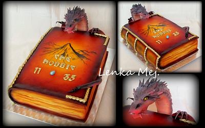 Book of Hobbit and Smaug - Cake by Lenka