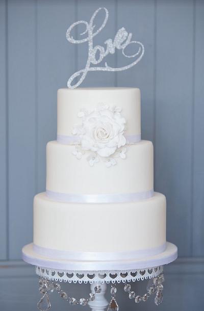 White Wedding - Cake by Cakes by Deborah