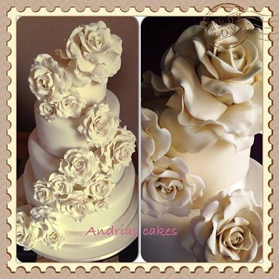 Ivory wedding cake - Cake by Andrias cakes scarborough