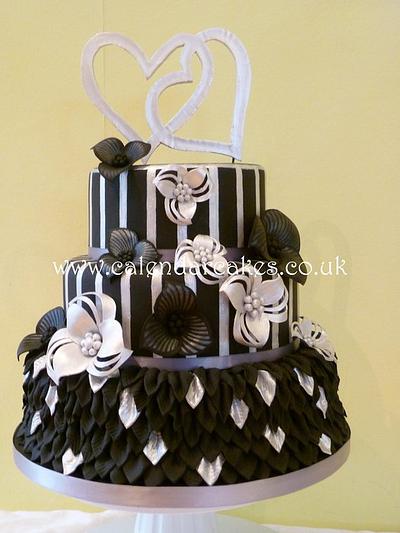 Black and Silver theme - Cake by Jackie