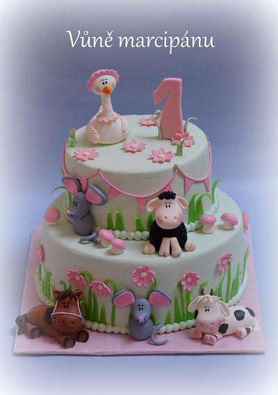 Cake with animals - Cake by vunemarcipanu