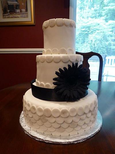 Black and White Wedding Cake - Cake by Sugar My World