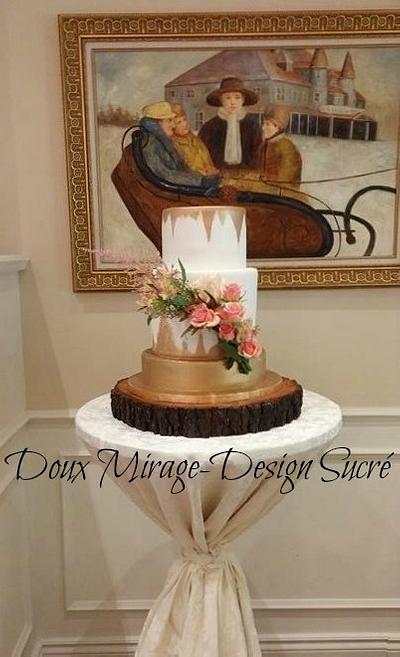 Gold weeding cake  - Cake by Doux Mirage - Design Sucré